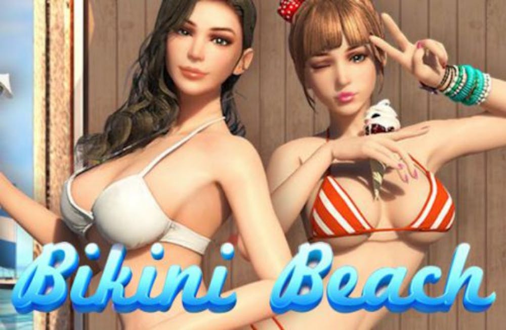 image showing 2 bikini girls from bikini beach slot