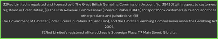 All reputable casinos show the full license number in the footer