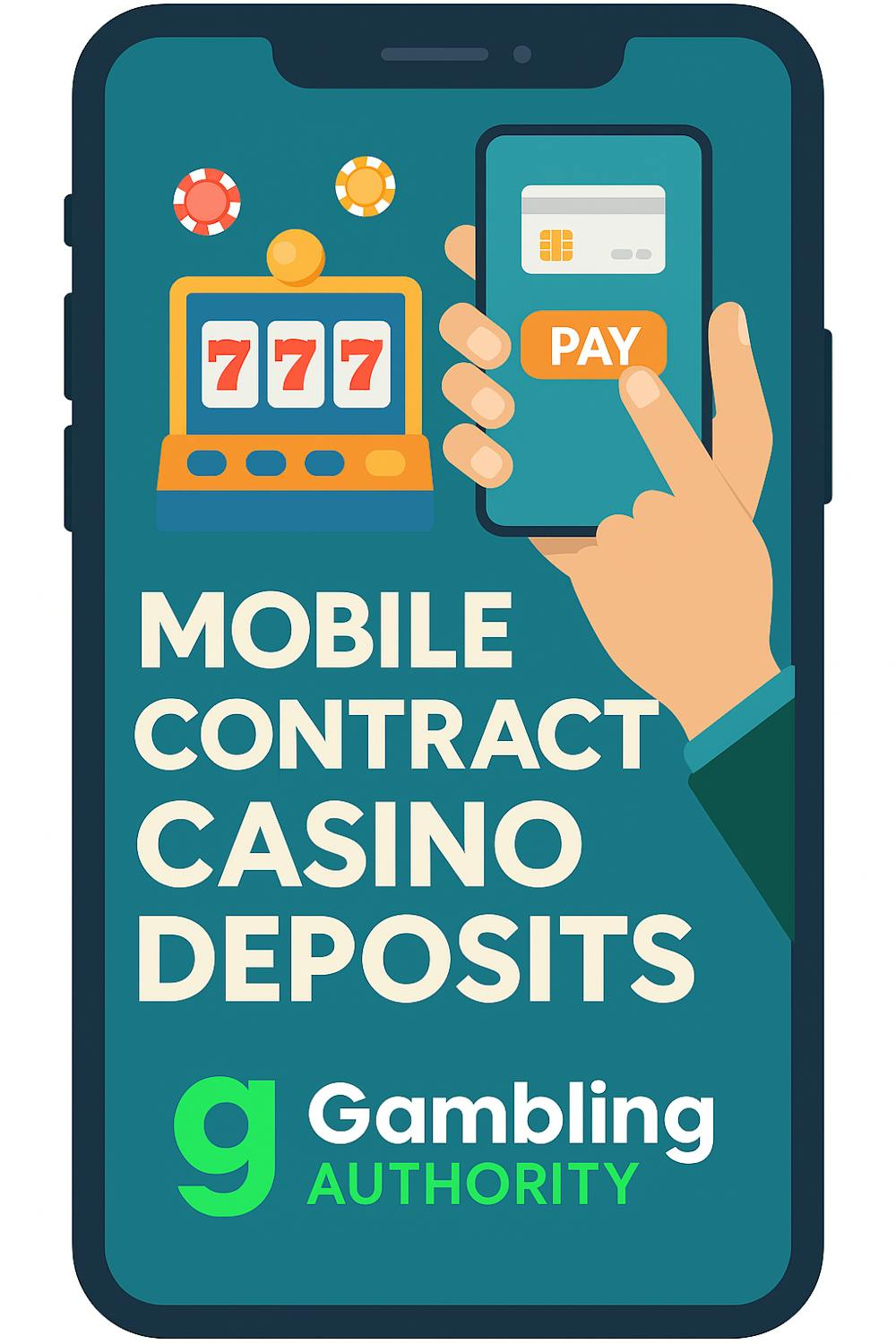 Mobile device showing Pay by Mobile deposit and play option