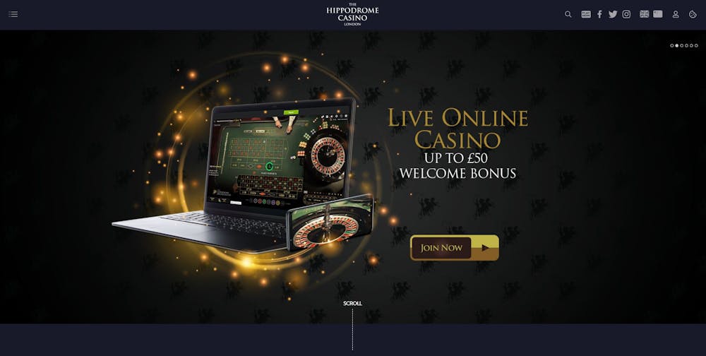 Hippodrome Casino offers a £50 bonus exclusively for live casino games