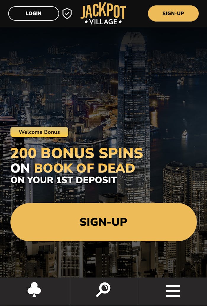 Jackpot Village Mobile App Interface