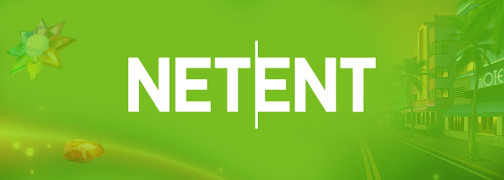 The official NetEnt logo shown on a background of NetEnt games