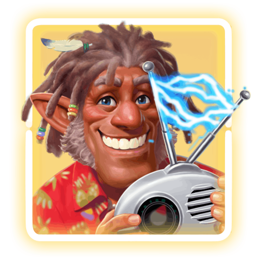 Image showing Sam using electric gadget from Sam on the Beach slot