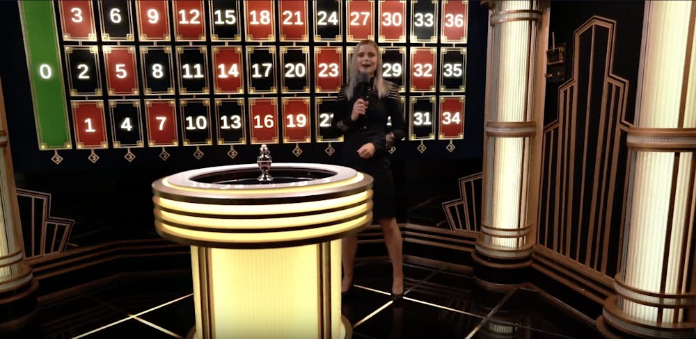 Lightning roulette wheel and electric numbers