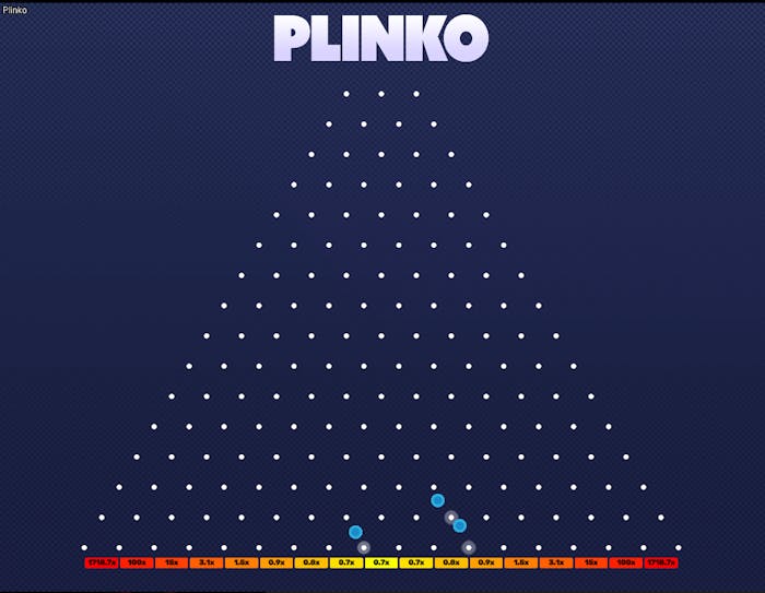 Plinko instant win game from Hacksaw Gaming
