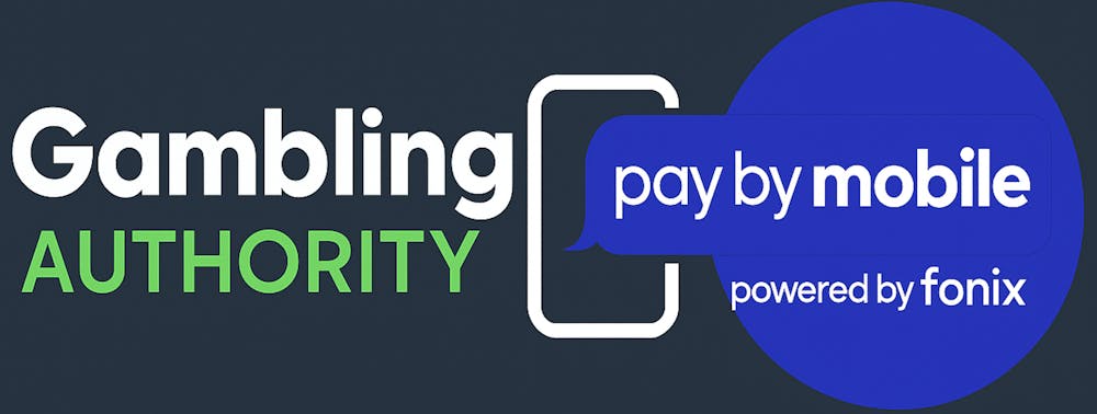Pay By Mobile Fonix logo and GamblingAuthority logo