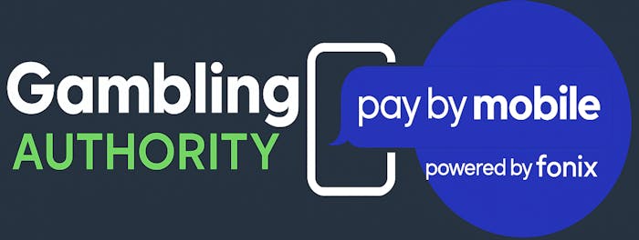 Pay By Mobile Fonix logo and GamblingAuthority logo