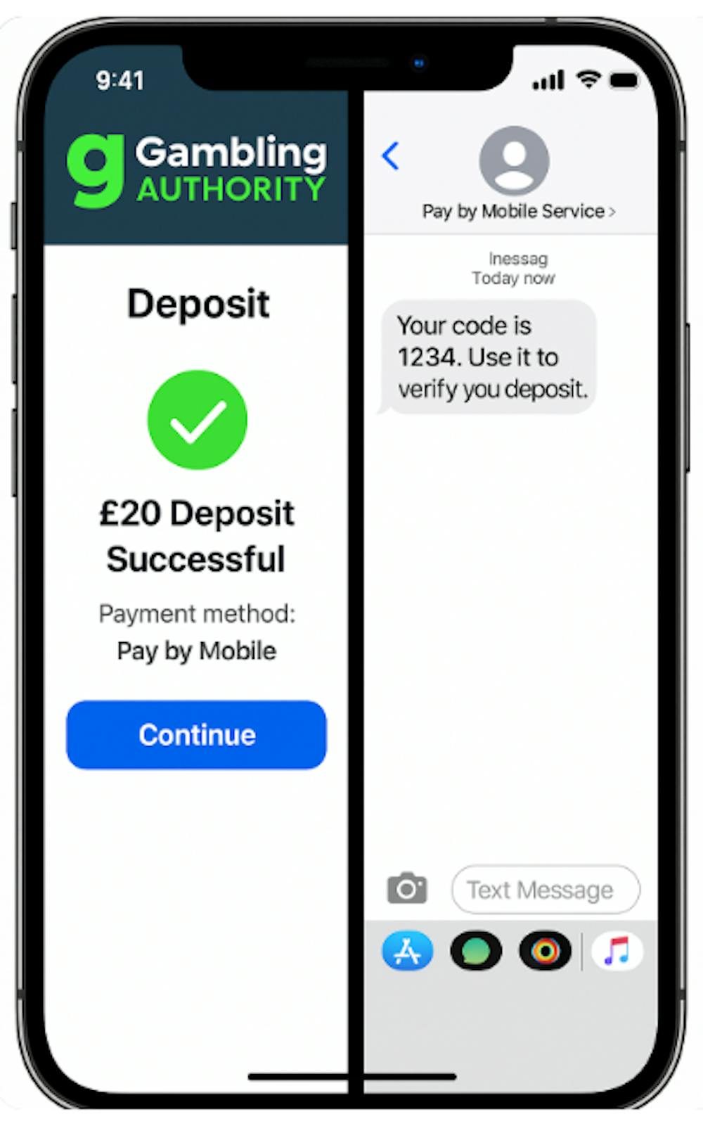 First hand experience screenshot showing a Pay by Mobile deposit from author Chris Vaughan