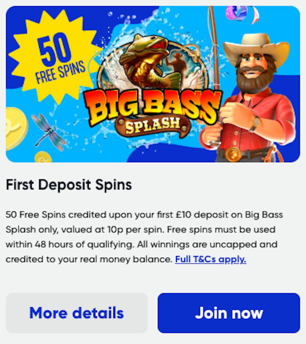 Banner showing the welcome bonus for Pay by Mobile deposit players