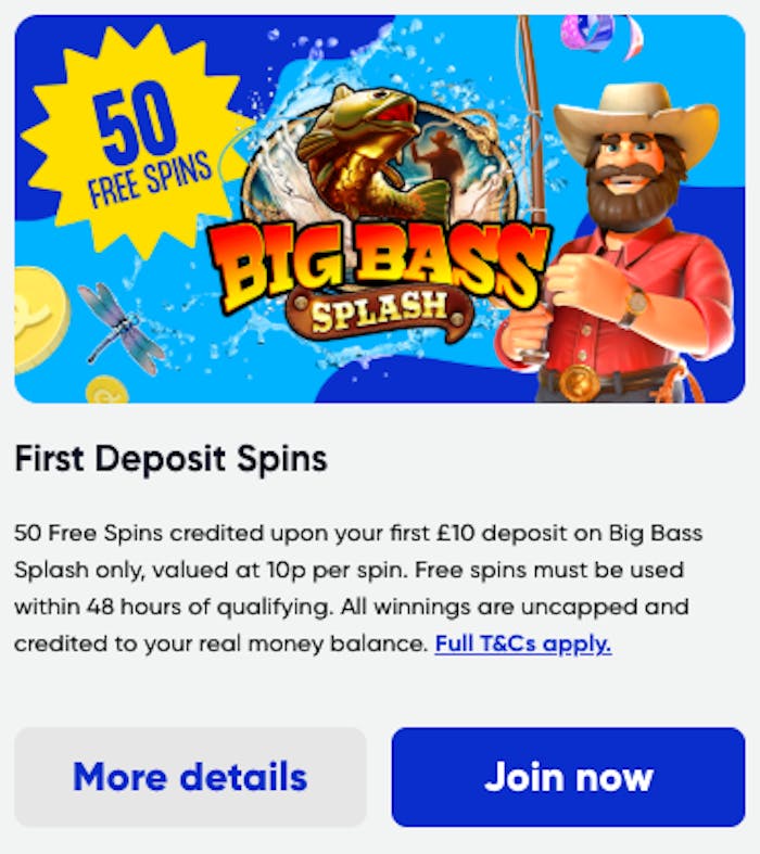 Banner showing the welcome bonus for Pay by Mobile deposit players