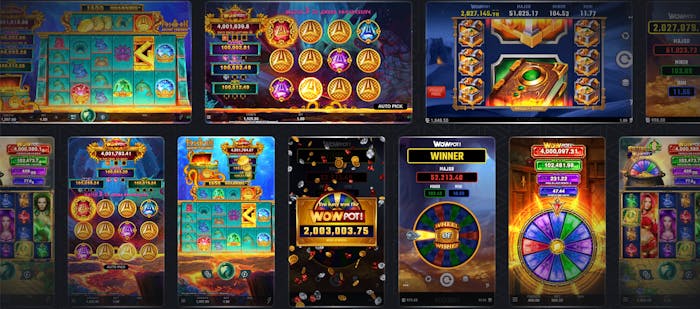 Lobby showing WowPot jackpot slots from Microgaming