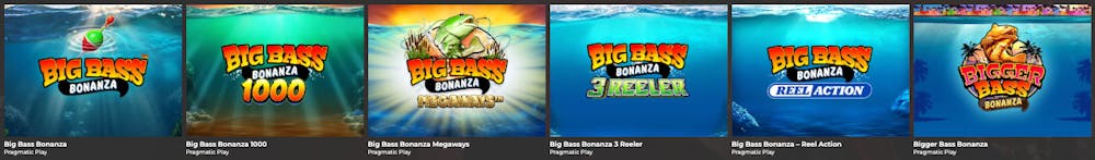 Big Bass Bonanza slot lobby at 32Red Casino