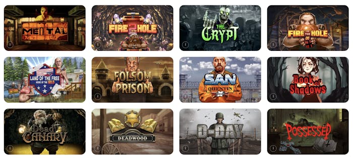 Nolimit City games in MrQ casino lobby