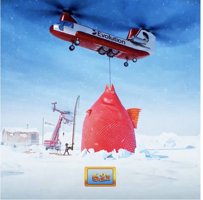 Evolution Gaming Ice Wheel bonus round