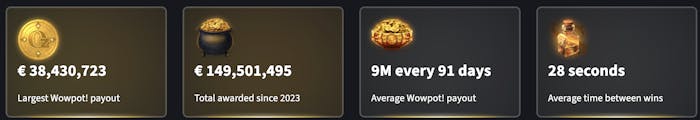 WowPot jackpot history