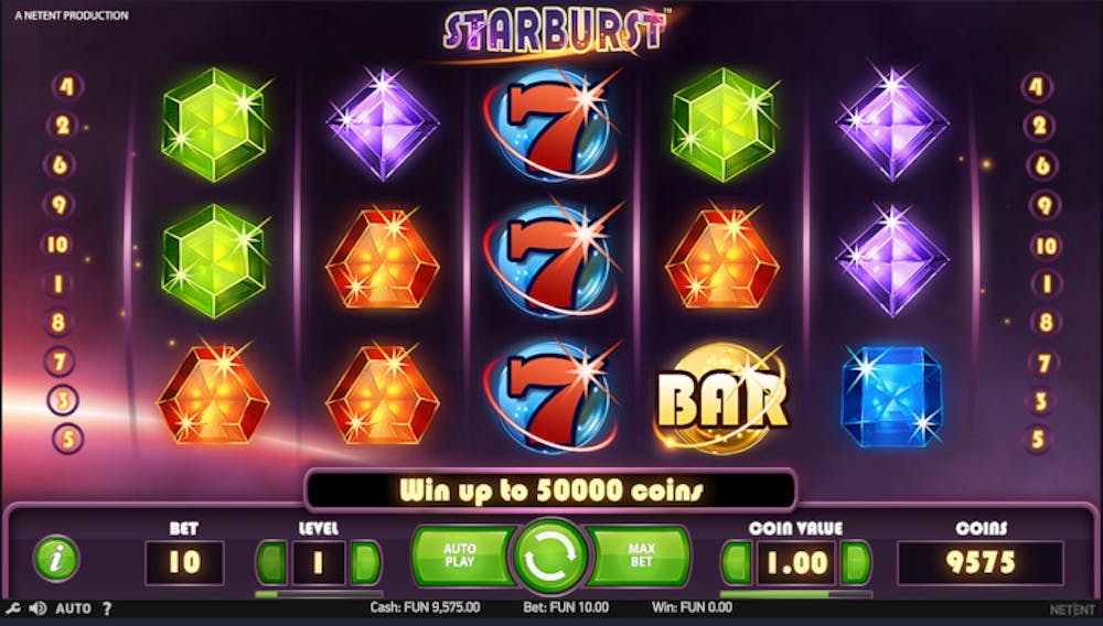 Starburst Slot reels
