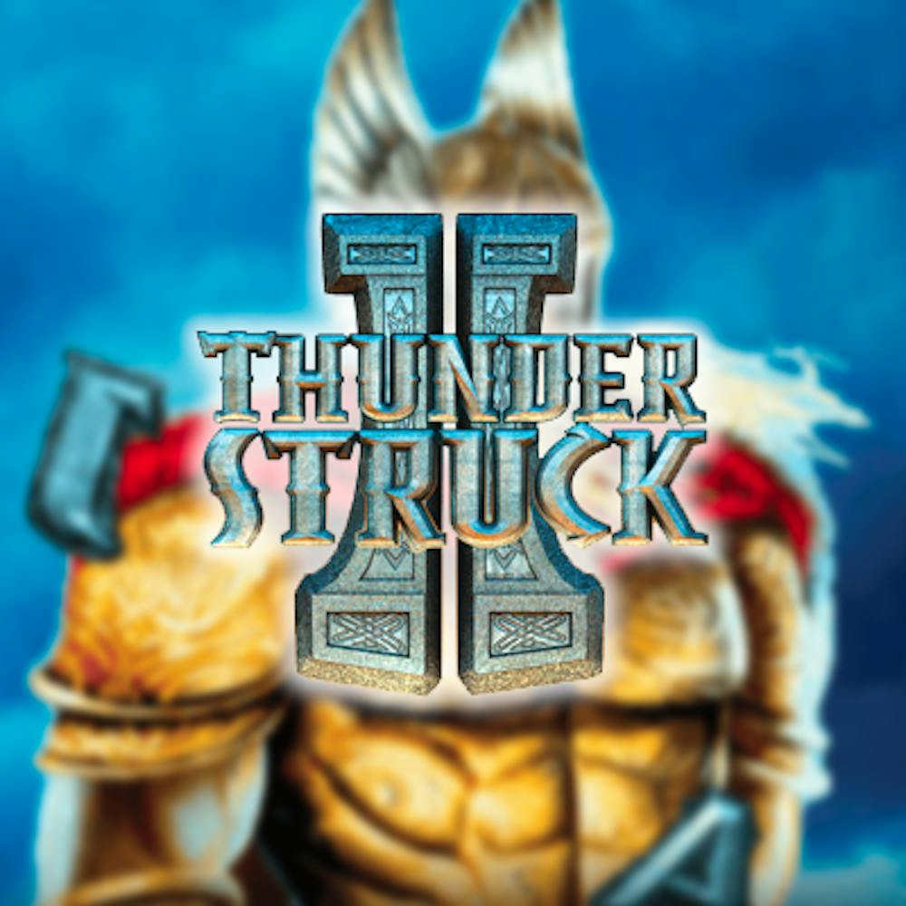 Thunderstruck II logo on an image of Thor