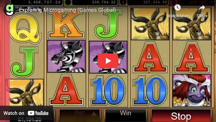 Games global screen showing studios